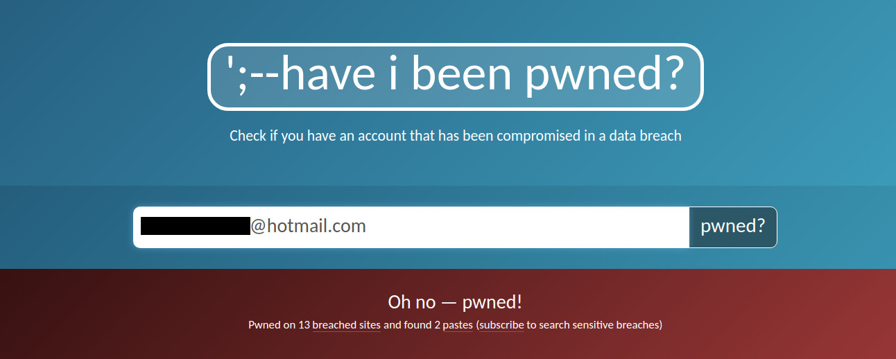 Have I Been Pwned