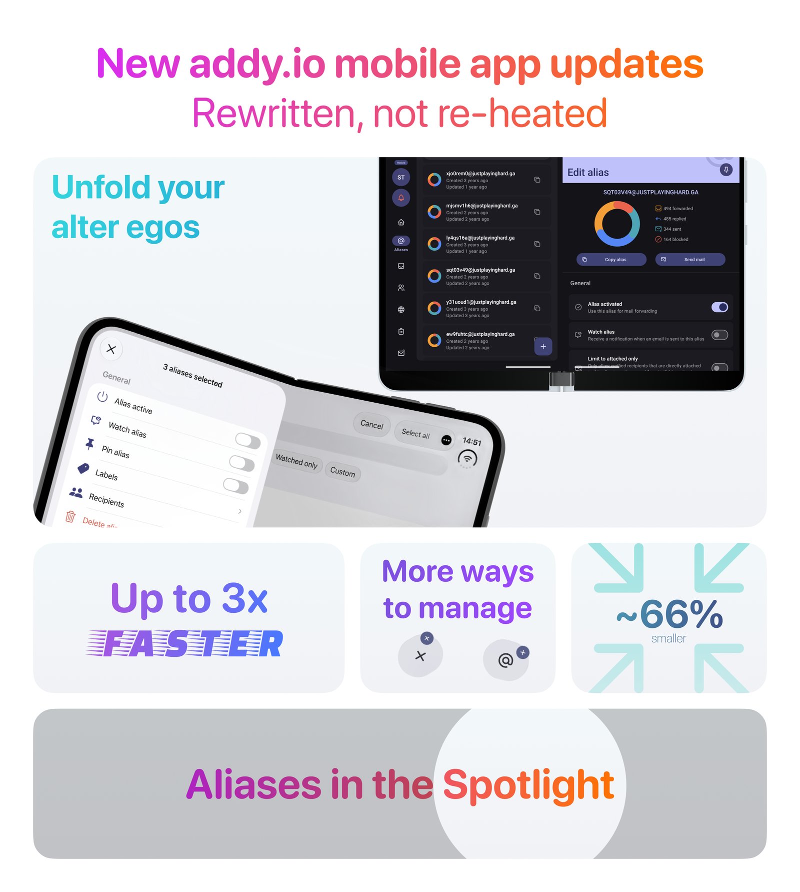 New addy.io mobile app updates. Rewritten, not re-heated.